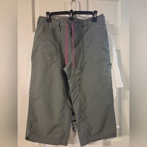 The North Face Women's Gray Cargo Shorts with Pink Accent